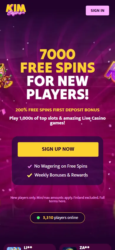 Kim Casino mobile